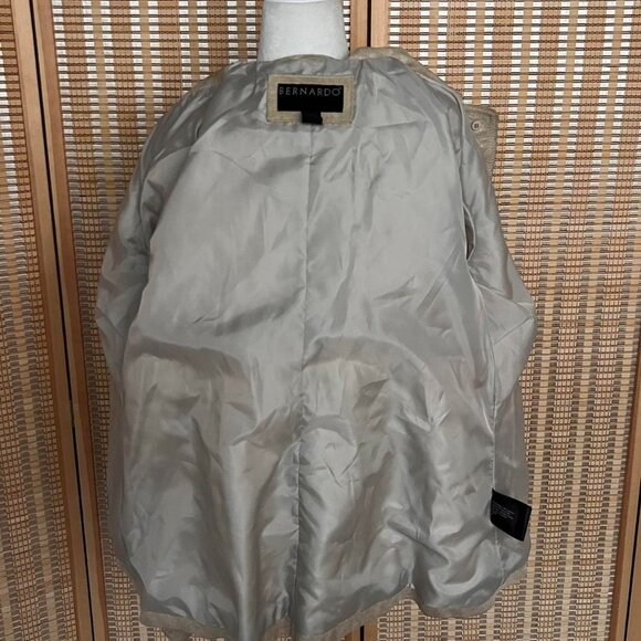 Bernardo tan genuine leather peacoat with gold metallic shimmer - Picture 4 of 8